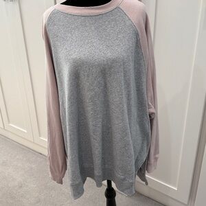 American Eagle Outfitters Gray and Pink Sweatshirt